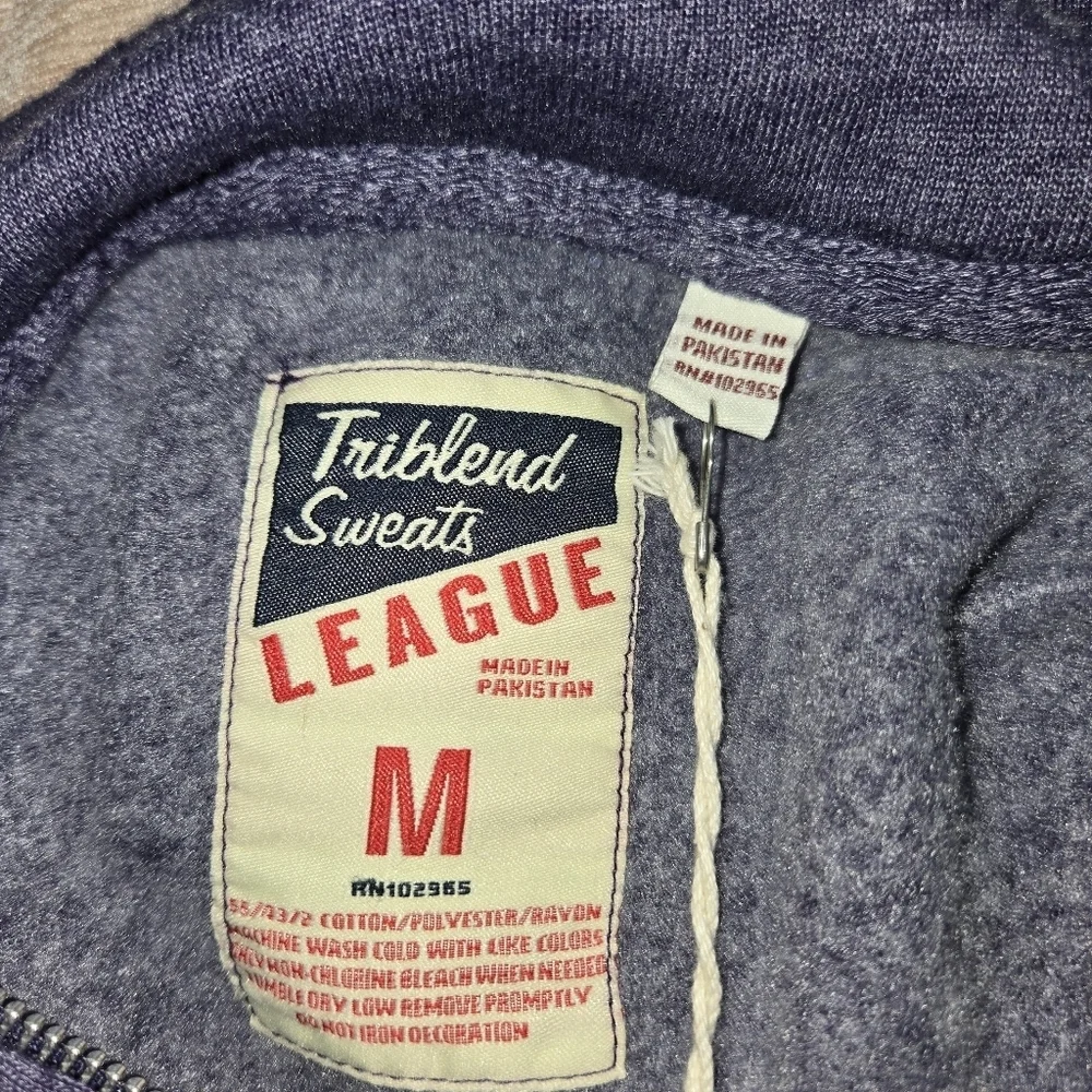 League Purple Zip-Up Men's Sweater